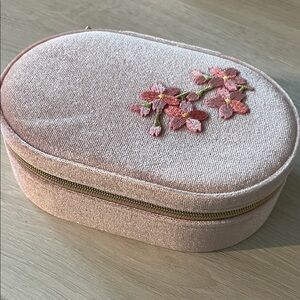 Elegant Pink Floral Women's Jewelry Box